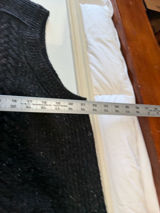 Orvis Men’s XL Wool Cashmere Full Zip Cable Knit Sweater Vest Donegal Gray - Picture 6 of 10